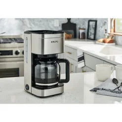 Krups Simply Brew 10-Cups Automatic Drip Coffee Maker, Stainless Steel (KM203D50)