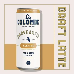 La Colombe Draft Caramel Latte Caffeinated Cold Brew Coffee, Medium Roast, 11 oz., 12/Carton (PPPURC1216)