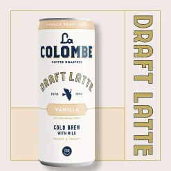 La Colombe Draft Vanilla Latte Caffeinated Cold Brew Coffee, Medium Roast, 11 oz., 12/Carton (PPPURC1203)