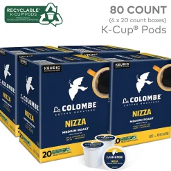 La Colombe Nizza Coffee Keurig® K-Cup® Pods, Medium Roast, 80/Carton (5000380612CT)