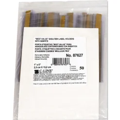 Label Holders, 1" x 6", 50 /Pack (CLI87627)