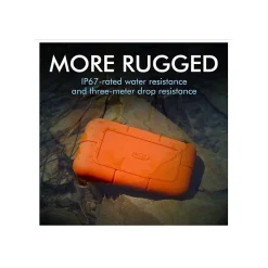 LaCie Rugged SSD STHR500800 500GB USB 3.1 Gen 2 / Thunderbolt 3 External Solid State Drive