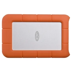 LaCie Rugged 2TB External Hard Drive Portable HDD USB-C USB 3.0 Drop Shock Resistant for Mac and PC, Orange (STFR2000800)