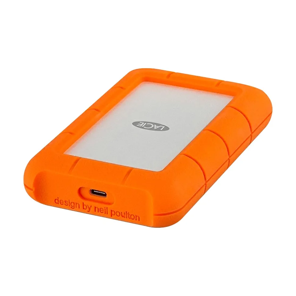 LaCie Rugged 5TB USB Type-C External Hard Drive, Orange (STFR5000800)