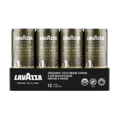 Lavazza Double Shot Oat Milk Cold Brew Coffee, Dark Roast, 8 fl. oz., 12/Carton (2121)