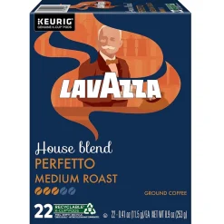 Lavazza House Blend Perfetto Coffee Keurig® K-Cup® Pods, Medium Roast, 88/Carton (5000382580CT)