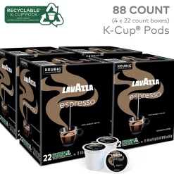 Lavazza Perfetto Espresso Coffee Keurig® K-Cup® Pods, Dark Roast, 88/Carton (6000CT)