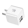 LAX Dual USB Port Wall Charger 2.4A for Smartphones, White (LAX2PORTWALLWHT)