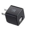 LAX Dual USB Port Wall Charger 2.4A for Smartphones, Black (LAX2PORTWALLWHT)