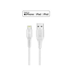 LAX Gadgets Lightning to USB Cable for iPhone/iPad/iPod touch, Silver (LX-4SL)