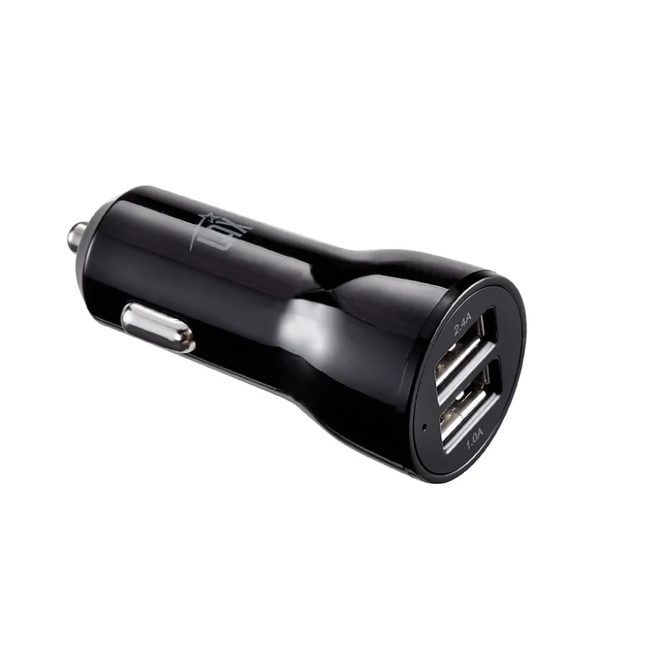 LAX Gadgets Type C 6ft Charger with Car Charger Black (USBCCAR6FT-BLK)