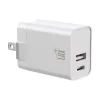 LAX Gadgets USB Wall Charger for Most Smartphones, White (PD20WQCWH)