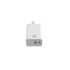 LAX Gadgets USB Wall Charger for Most Smartphones, White (PD20WQCWH)