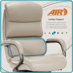 La-Z-Boy Aberdeen Bonded Leather Executive Chair, Beige (LF51122)