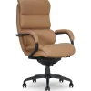 La-Z-Boy Aberdeen Ergonomic Bonded Leather Swivel Executive Chair, Tan (51545-TAN)