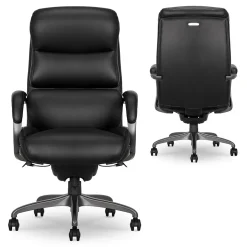 La-Z-Boy Aberdeen Leather Computer and Desk Chair, Black (51545)