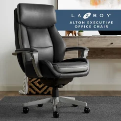 La-Z-Boy Alton Leather Executive Chair, Black (51544)