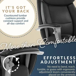 La-Z-Boy Alton Leather Executive Chair, Black (51544)