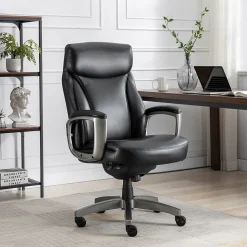 La-Z-Boy Arcadian Bonded Leather Executive Chair, Black (60009)