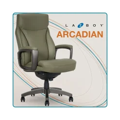 La-Z-Boy Arcadian Ergonomic Bonded Leather Swivel Executive Chair, Olive (60008-OLV)
