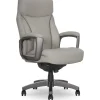 La-Z-Boy Arcadian Ergonomic Bonded Leather Swivel Executive Chair, Beige (60008-BGE)