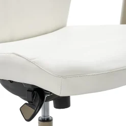 La-Z-Boy Baylor Ergonomic Faux Leather Swivel Executive Chair, White (CHR10085A)