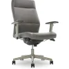 La-Z-Boy Baylor Ergonomic Faux Leather Swivel Executive Chair, Gray (CHR10085C)