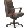 La-Z-Boy Bennett Ergonomic Faux Leather Swivel Executive Chair, Brown (CHR10082C)