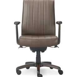 La-Z-Boy Bennett Ergonomic Faux Leather Swivel Executive Chair, Brown (CHR10082C)