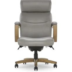 La-Z-Boy Greyson Ergonomic Bonded Leather Swivel Executive Chair, Gray (CHR10086A)