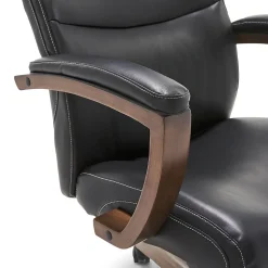 La-Z-Boy Greyson Ergonomic Bonded Leather Swivel Executive Chair, Black (CHR10086B)