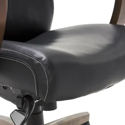 La-Z-Boy Greyson Ergonomic Bonded Leather Swivel Executive Chair, Black (CHR10086B)