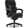 La-Z-Boy Hyland Ergonomic Bonded Leather Swivel Executive Chair, Black (45779A)