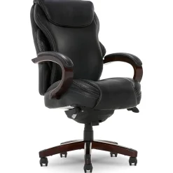 La-Z-Boy Hyland Ergonomic Bonded Leather Swivel Executive Chair, Black (45779A)