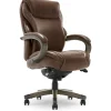 La-Z-Boy Hyland Ergonomic Faux Leather Swivel Executive Chair, Brown (CHR10044C)