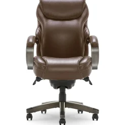 La-Z-Boy Hyland Ergonomic Faux Leather Swivel Executive Chair, Brown (CHR10044C)