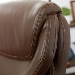 La-Z-Boy Hyland Ergonomic Faux Leather Swivel Executive Chair, Brown (CHR10044C)