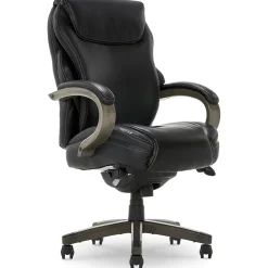 La-Z-Boy Hyland Ergonomic Faux Leather Swivel Executive Chair, Black (CHR10044B)