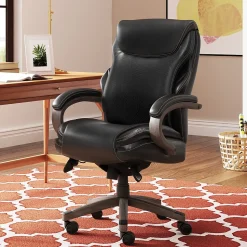 La-Z-Boy Hyland Ergonomic Faux Leather Swivel Executive Chair, Black (CHR10044B)