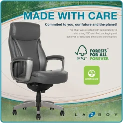 La-Z-Boy Leather Executive Chair, Gray (51446)