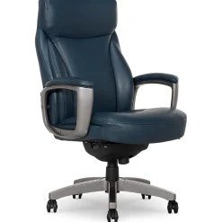 La-Z-Boy Leather Executive Chair, Blue (51447)