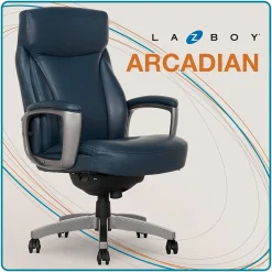La-Z-Boy Leather Executive Chair, Blue (51447)