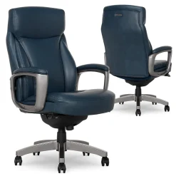 La-Z-Boy Leather Executive Chair, Blue (51447)