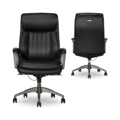 La-Z-Boy Nova Ergonomic Polyurethane Swivel Executive Chair, Black (52372-BLK)