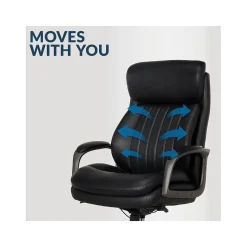 La-Z-Boy Nova Ergonomic Polyurethane Swivel Executive Chair, Black (52372-BLK)