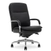 La-Z-Boy Opus Ergonomic Bonded Leather Swivel Executive Chair, Black and Chrome (CCHR10015D)