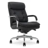 La-Z-Boy Sonata Ergonomic Bonded Leather Swivel Executive Chair, Black and Chrome (CCHR10014D)