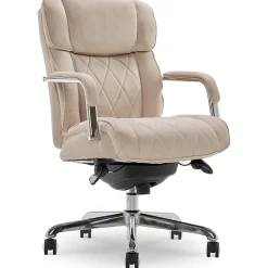 La-Z-Boy Sutherland Ergonomic Fabric Swivel Computer and Desk Chair, Cream (CHR10048D)