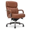 La-Z-Boy Symphony Ergonomic Bonded Leather Swivel Executive Chair, Cognac and Graphite (CCHR10013C)