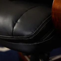 La-Z-Boy Trafford Ergonomic Bonded Leather Swivel Executive Chair, Black (45782A)